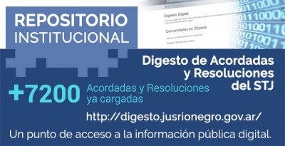 Se encuentra disponible  online el Digesto de Acordadas y Resoluciones del STJ de los &uacute;ltimos 58 a&ntilde;os