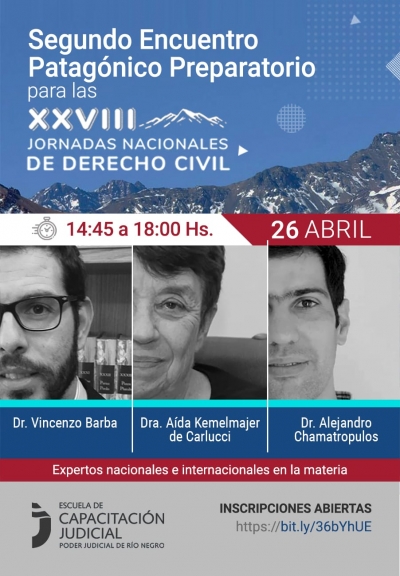 Inscripci&oacute;n abierta para el Encuentro Patag&oacute;nico de Derecho Civil