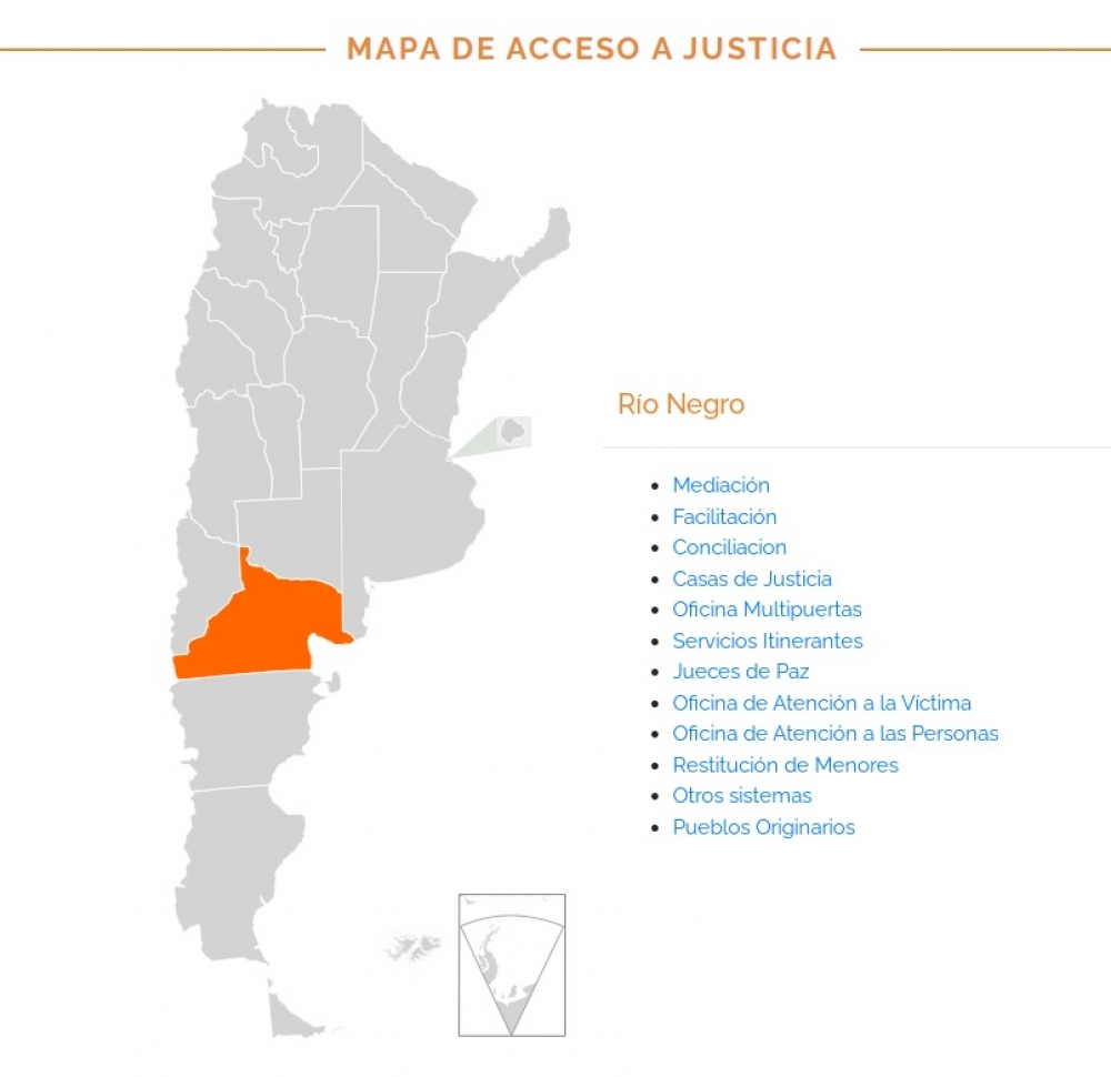 R&iacute;o Negro lidera el mapa nacional de Acceso a Justicia