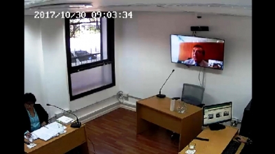 En im&aacute;genes, videoaudiencia de juicio abreviado entre Roca y Choele Choel