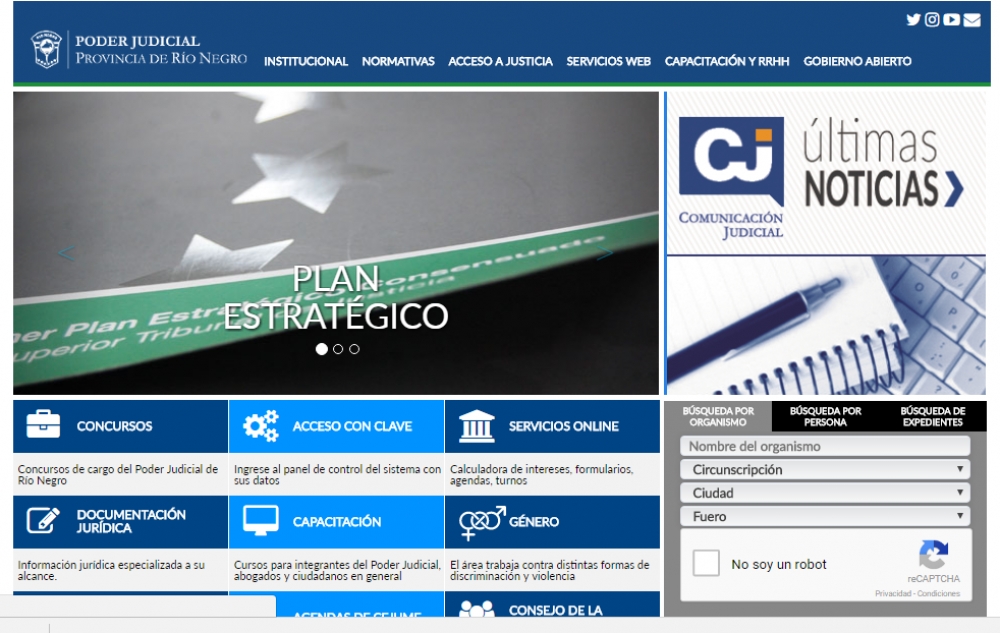 Est&aacute; en l&iacute;nea un nuevo dise&ntilde;o de la p&aacute;gina institucional del Poder Judicial