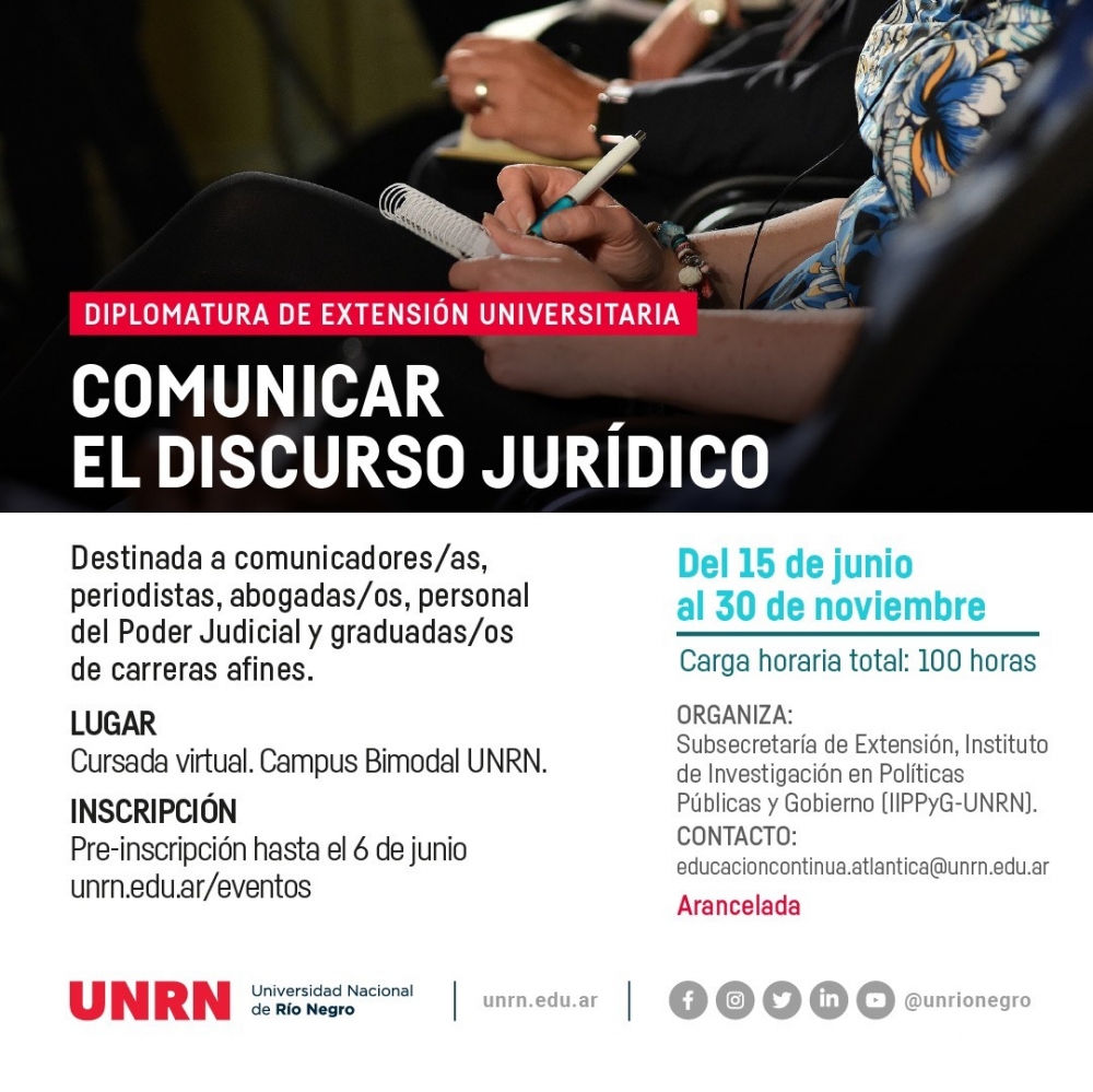 Diplomatura &ldquo;Comunicar el discurso jur&iacute;dico&rdquo;