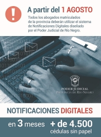 Notificaciones digitales: en tres meses, m&aacute;s de 4.500 c&eacute;dulas sin papel